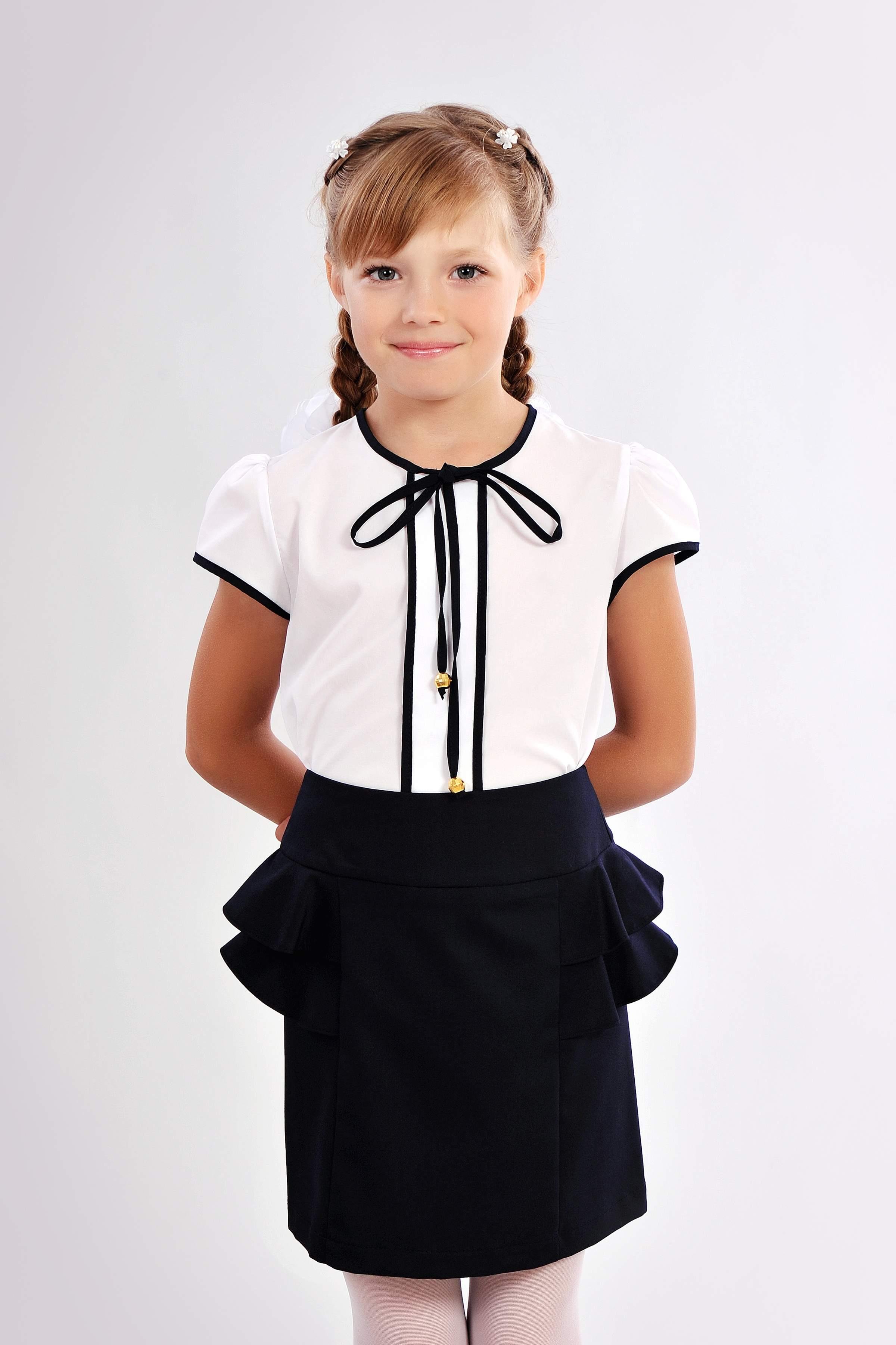 Спідниця Diva 414 для дівчинки з рюшами 152 см Чорний