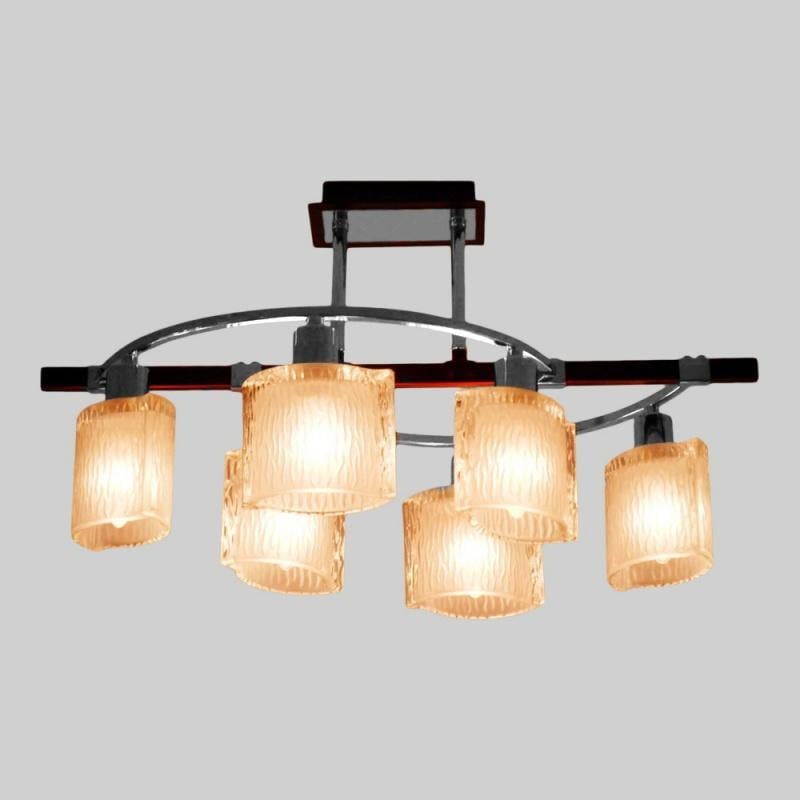 Люстра потолочная на 6 плафонов Brille BR-594S/6 E14 CH/W