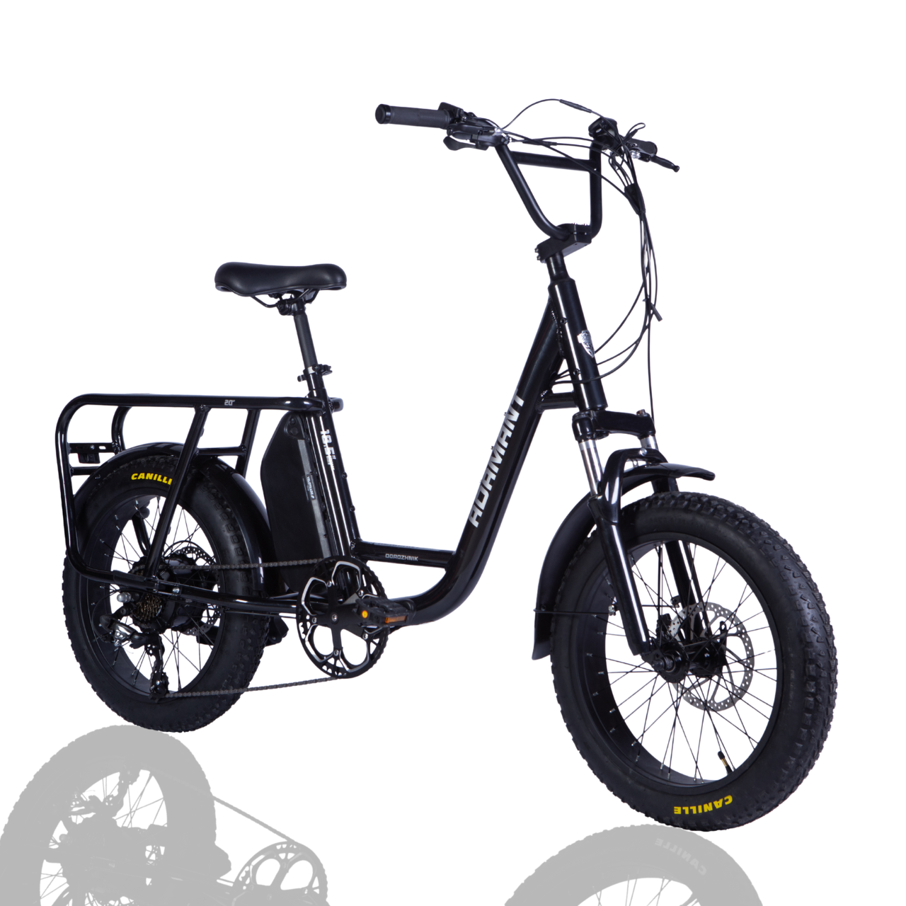 Велосипед з електроприводом AL Dorozhnik eADAMANT DD FR 20" рама-18,5" 48B 17,5Ахч 500 Вт 2025 Чорний