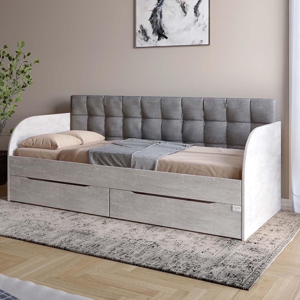 Кровать детская односпальная Lion Л-7 с ящиками и ламелями Лили-95 90x200 см Бетон (Lion-041086) - фото 1 Кровать детская односпальная Lion Л-7 с ящиками и ламелями Лили-95 90x200 см Бетон (Lion-041086) - фото 1