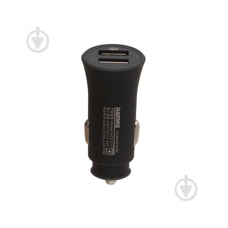 Автомобильное зарядное Remax RCC 217 2.4A 2 USB Fast Charger Чёрный