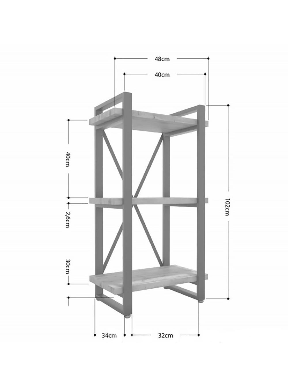 Стеллаж MSM Айсберг 40х102-2 Черный/Белый (92959) - фото 2 Стеллаж MSM Айсберг 40х102-2 Черный/Белый (92959) - фото 2