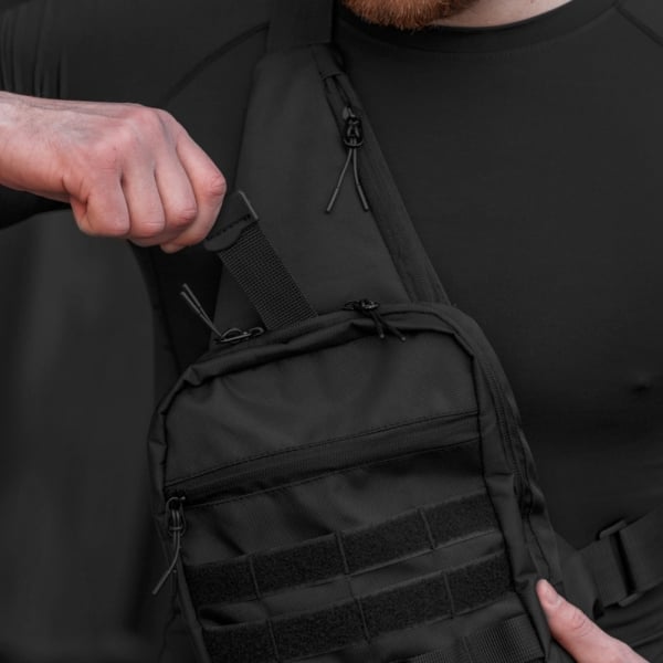 Сумка чоловіча з кобурою 6 кишень Cordura Чорний (tf 3309) - фото 5