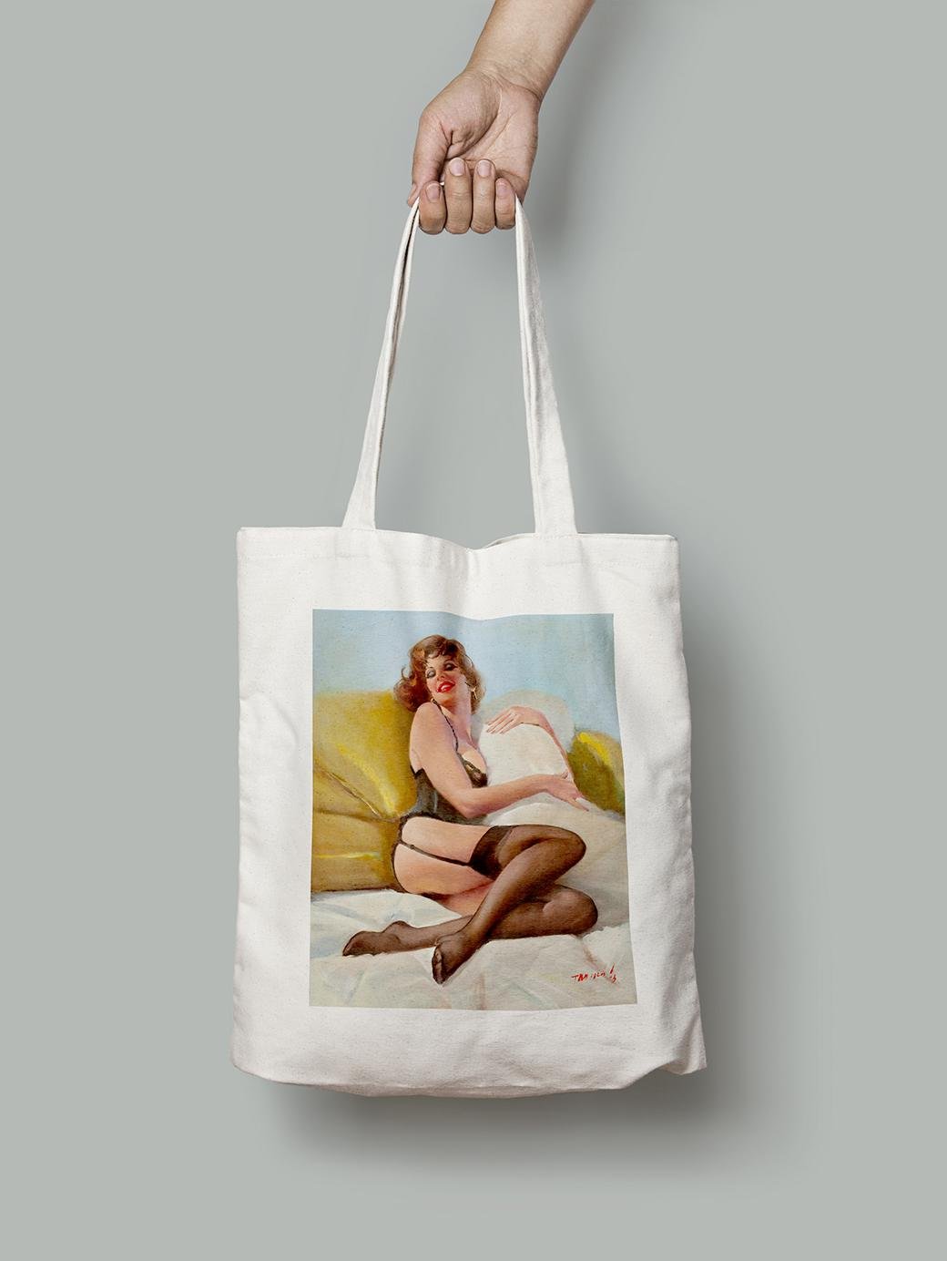 Эко-сумка Изящна в постеле шопер (pin_up010044_Bag)