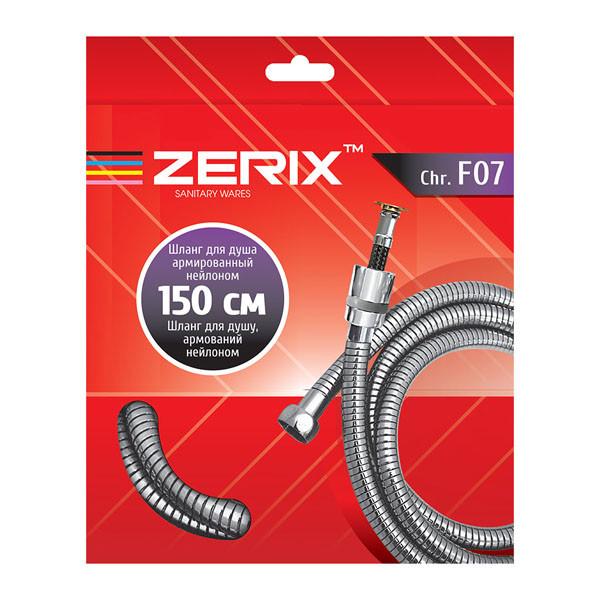 Душовий шланг Zerix F07 ZX2865 в металевому обплетені 1500 мм Хром (81808) Душовий шланг Zerix F07 ZX2865 в металевому обплетені 1500 мм Хром (81808)