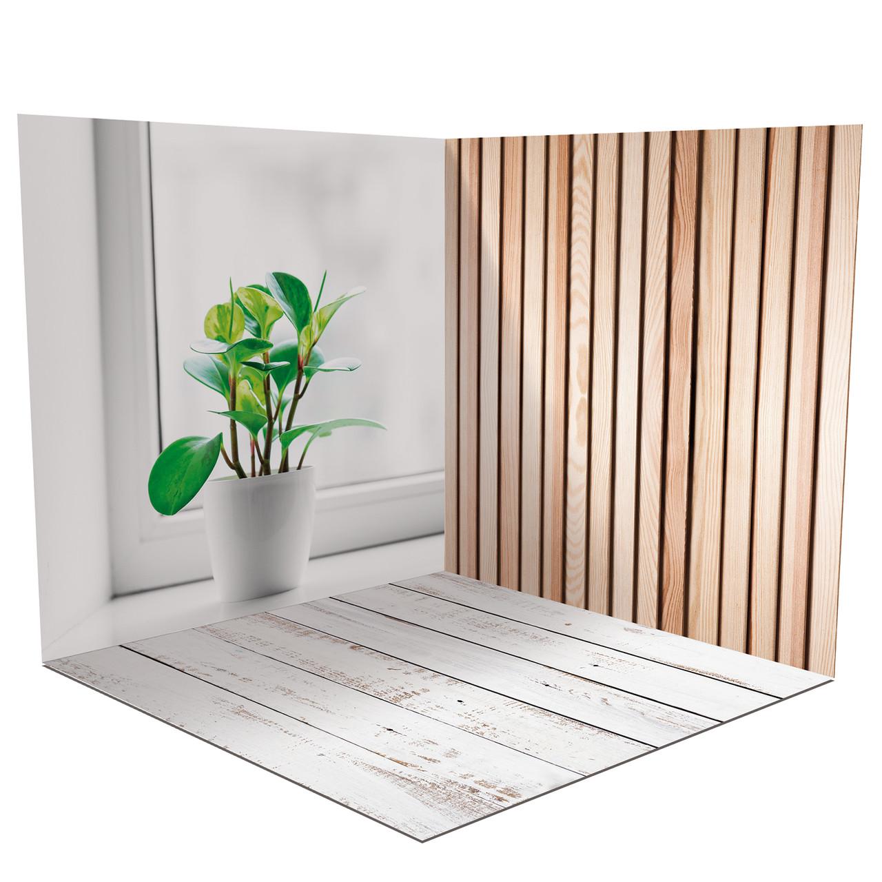 Фотофон вініловий кутовий, 100x100 см Frontlit 450 г/м2 №58050