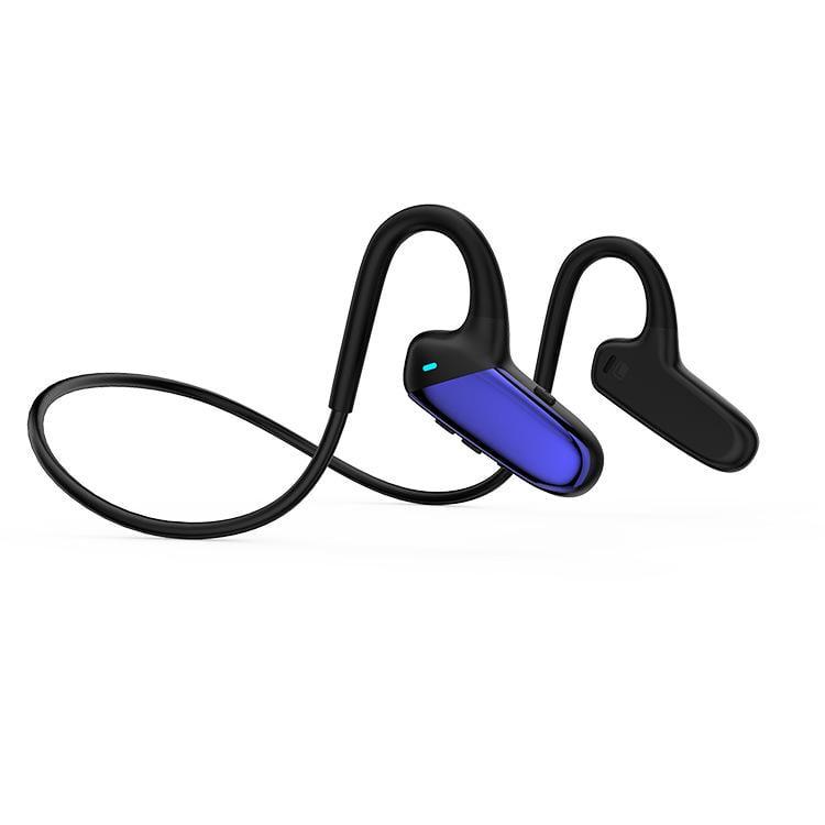 Беспроводные bluetooth наушники Yincine F808 с костной проводимостью Синий