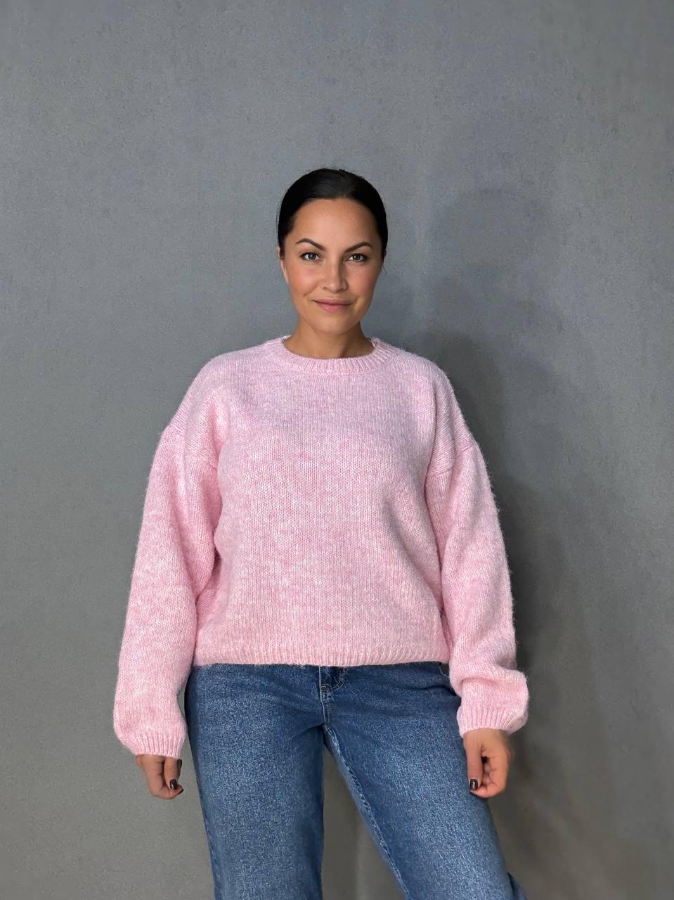 Свитер женский Fancy Matinee 6119 меланж OS Розовый (4931) - фото 5