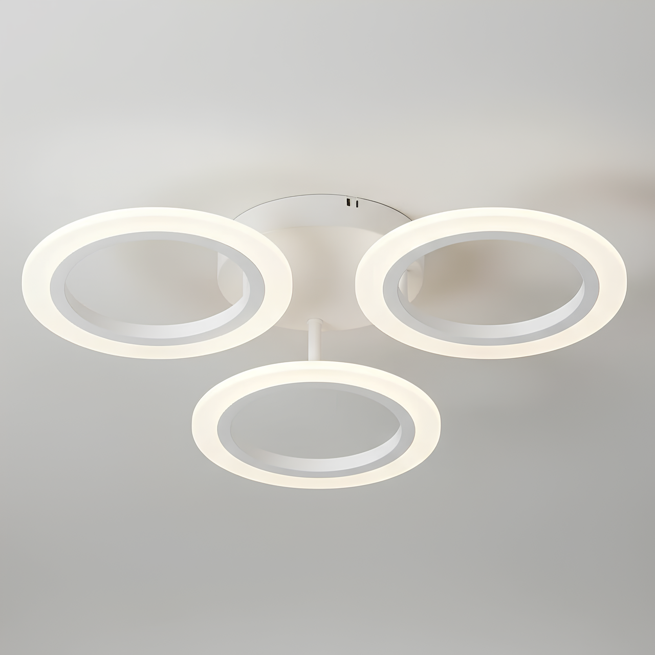 Люстра светодиодная Valeso 42W на три плафона из акрила 3000-6500K с пультом (G 2716/3 WT)