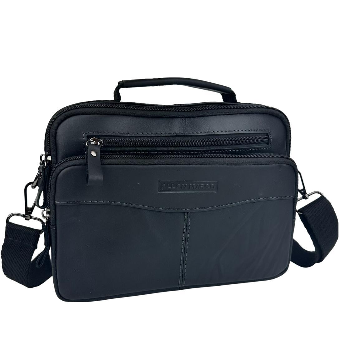 Чоловіча сумка через плече Royal Bag RR-9131A з натуральної шкіри Чорний (7882)