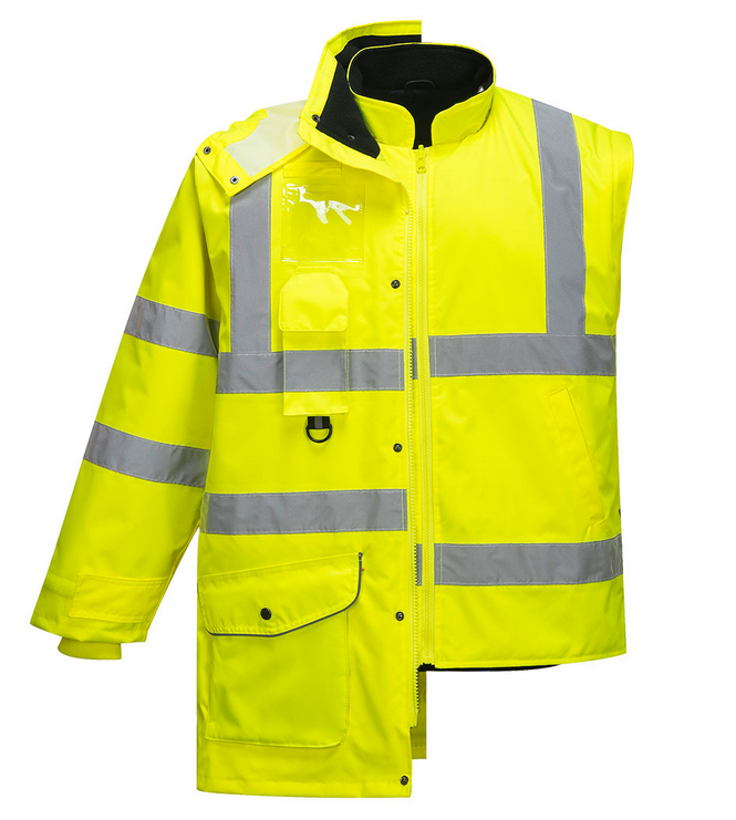 Куртка сигнальна PORTWEST S427 Hi Vis 7в1 Traffic Jacket L Жовтий (S427YERL)