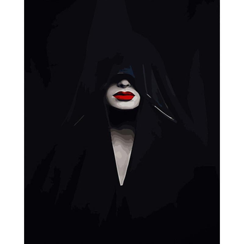 Картина по номерам Strateg Премиум Взгляд из тьмы 40х50 см (GS720)