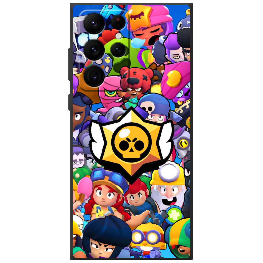 Чохол BoxFace Samsung Galaxy S22 Ultra (S908) Brawl Stars Чорний силікон (44181-up2389-44382)