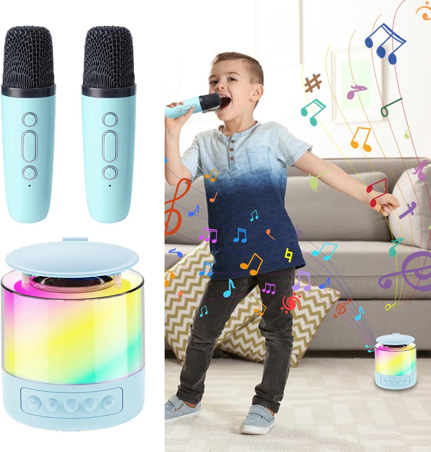 Колонка караоке детская Bluetooth с двумя микрофонами и Led подсветкой (K19) - фото 11 Колонка караоке детская Bluetooth с двумя микрофонами и Led подсветкой (K19) - фото 11