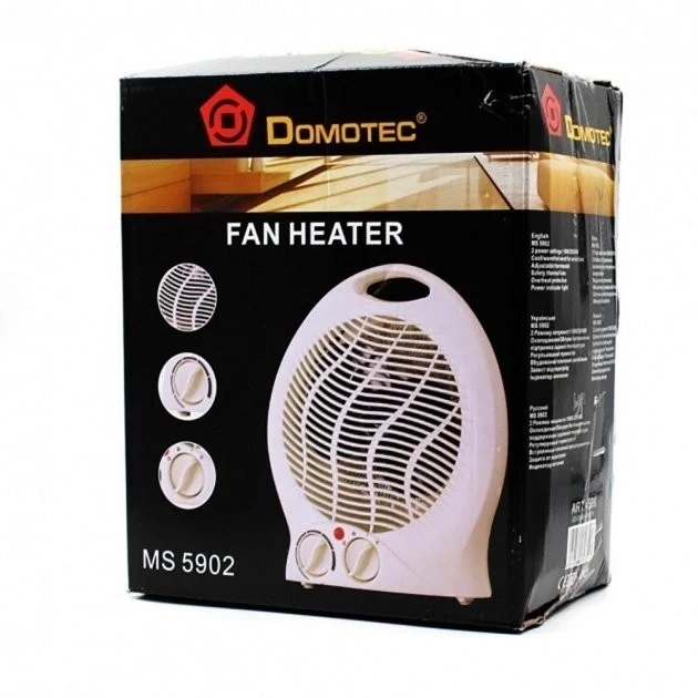 Тепловентилятор електричний Domotec Heater MS-5902 портативний (17945722) - фото 2