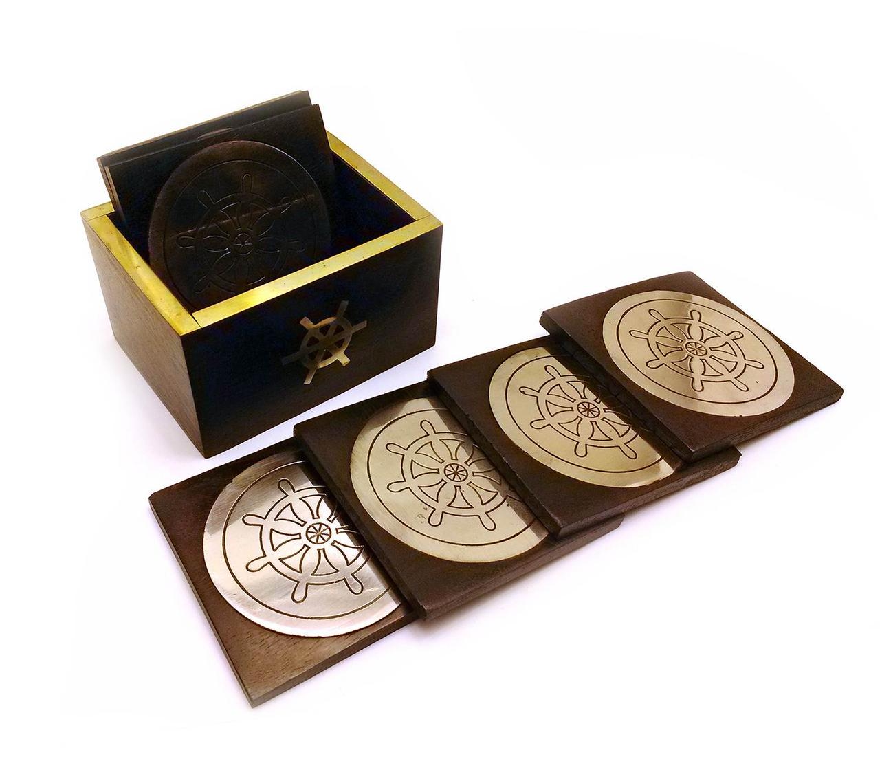 Подстаканник Морской дерево 10х8х8 см (28290)