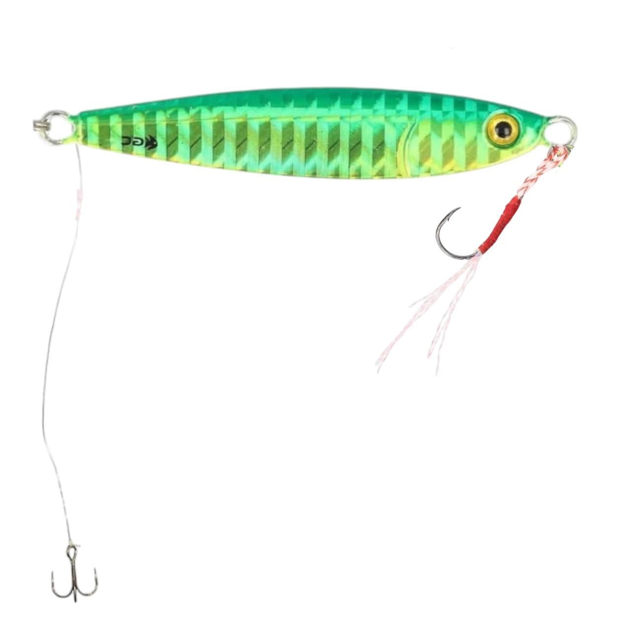 Пилькер Golden Catch Dasher 212 Glow с поводком и тройником для ловли саргана/ставриды/луфаря/жере/судака 7 г (12564783)