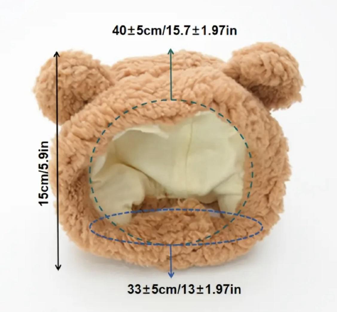 Шапка с ушками для кошек/собак Pet 2-4.5 кг Brown - фото 13