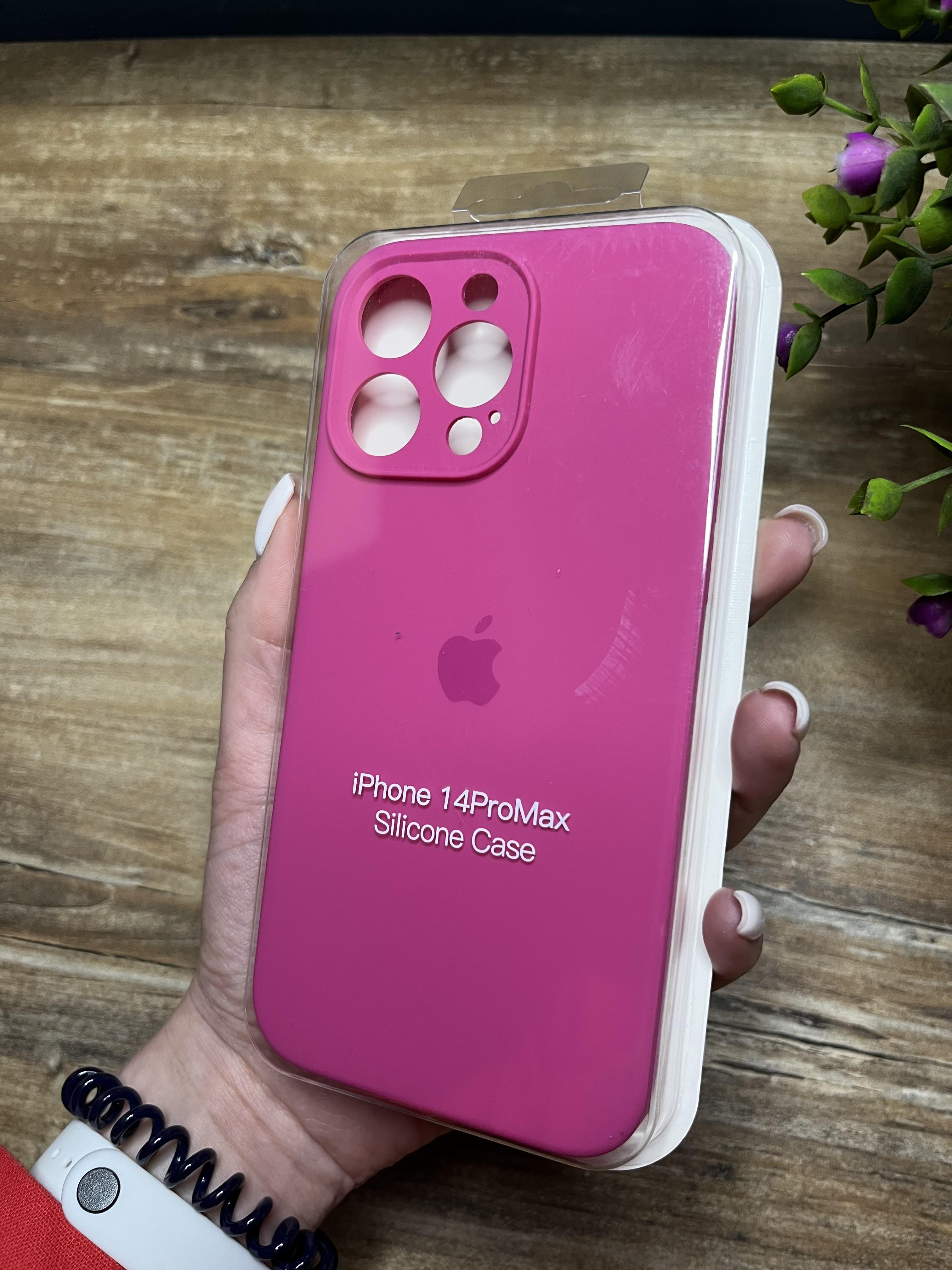 Чохол накладка на iPhone (Айфон) 14 Pro Max закритий низ та закрита камера silicone case full camera на apple