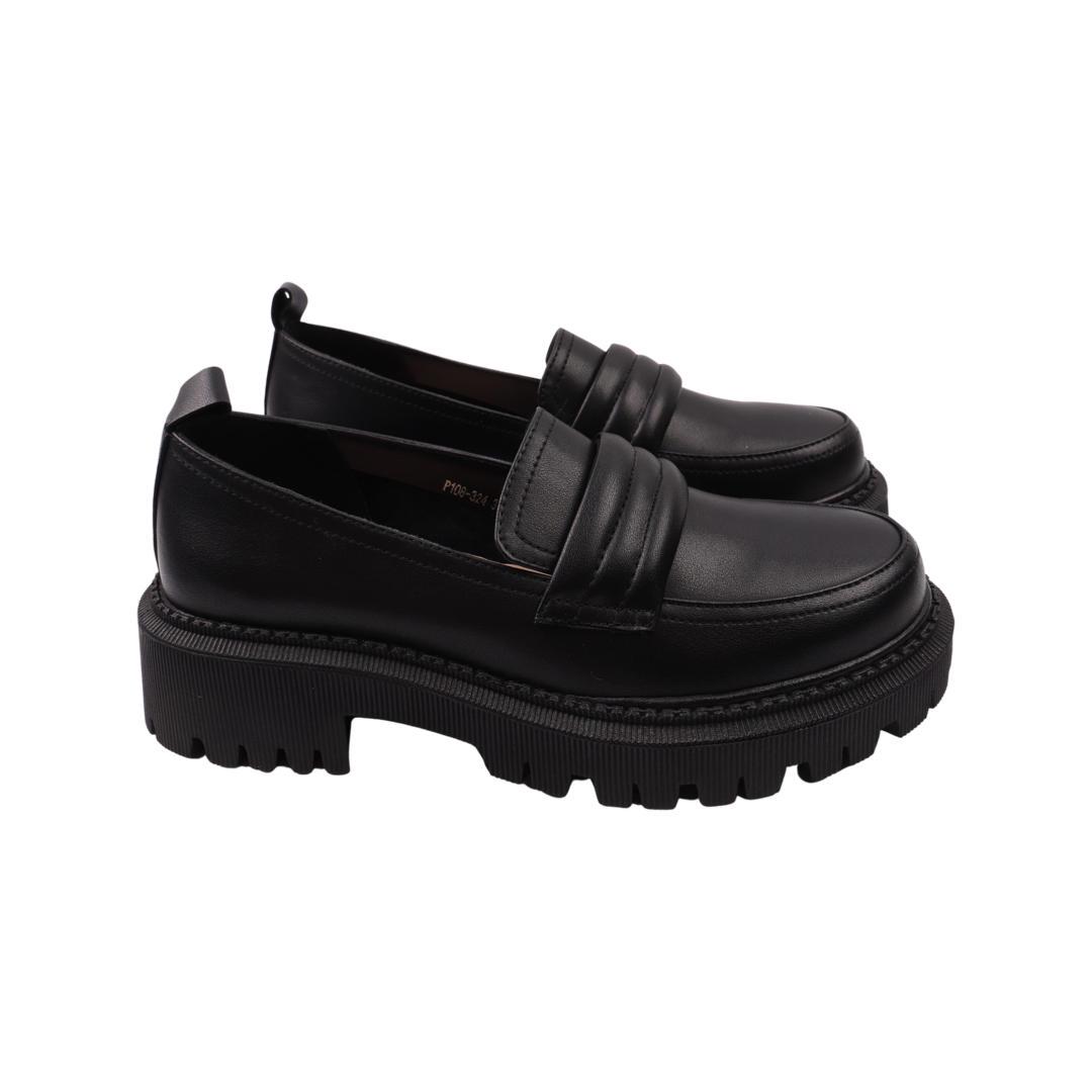 Туфли женские Farinni из кожи р. 38 Черный (272-22DTC)