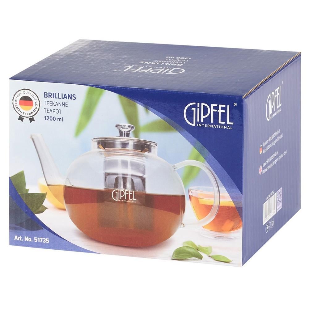 Заварювальний чайник GIPFEL Brillians 1,2 л (51735) - фото 5 Заварювальний чайник GIPFEL Brillians 1,2 л (51735) - фото 5