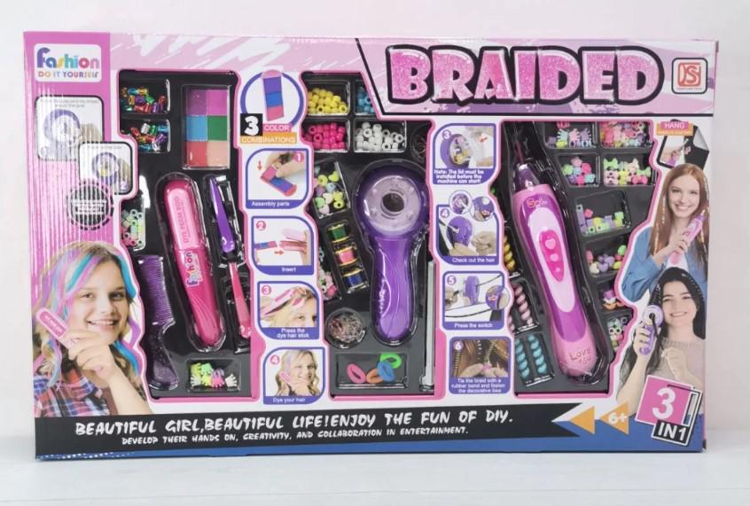 Набор бисера Braided 3в1 стайлер/цветные нити/бусины Multicolor (140763)