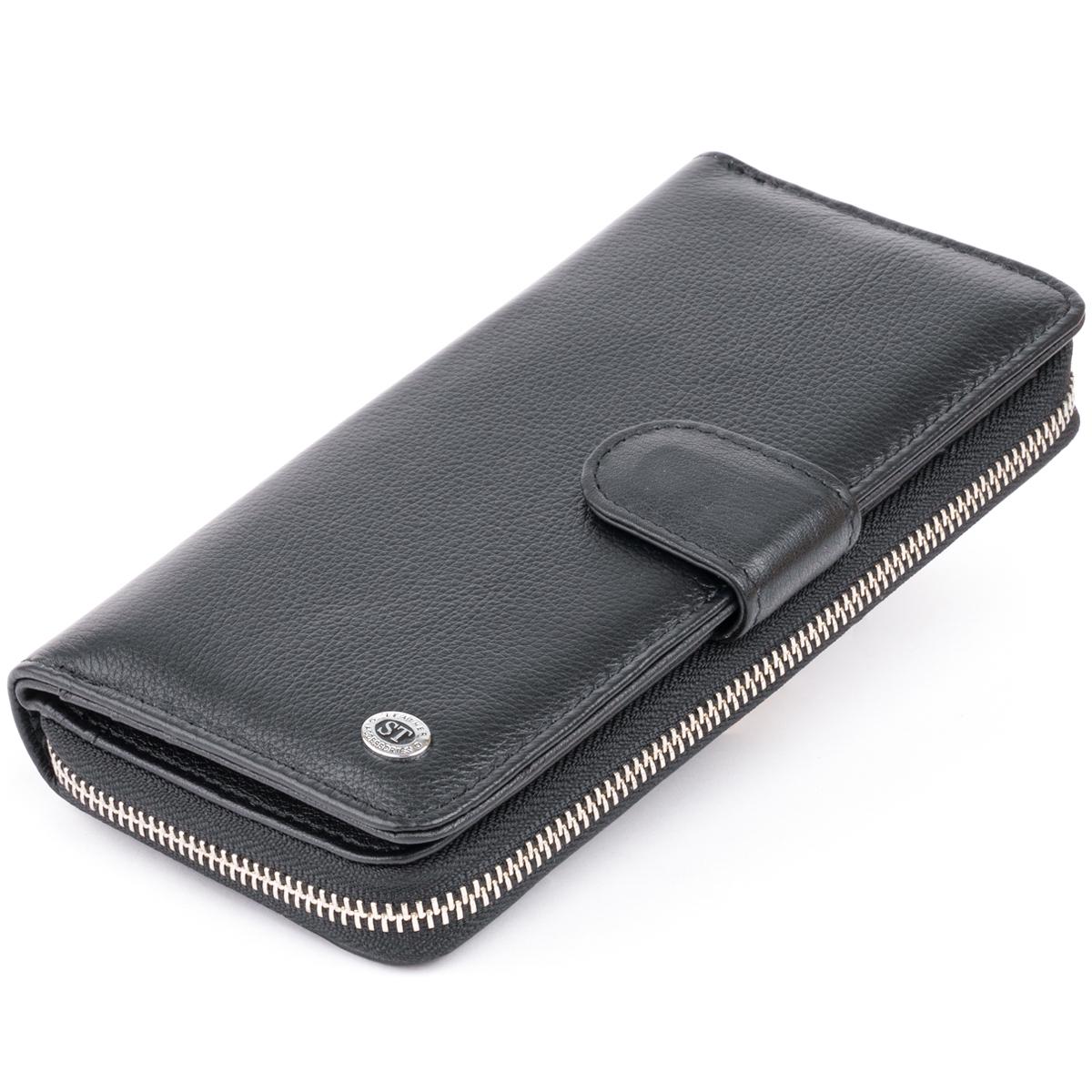 Кошелек ST Leather 19300 кожа Черный