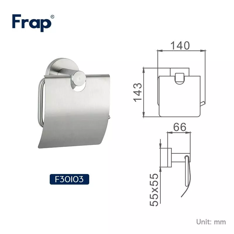 Тримач для туалетного паперу Frap F30103 нержавіюча сталь - фото 6
