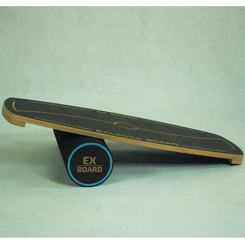 Балансборд Ex-board Black Circle черный валик 13 см в резине (EX81) - фото 3
