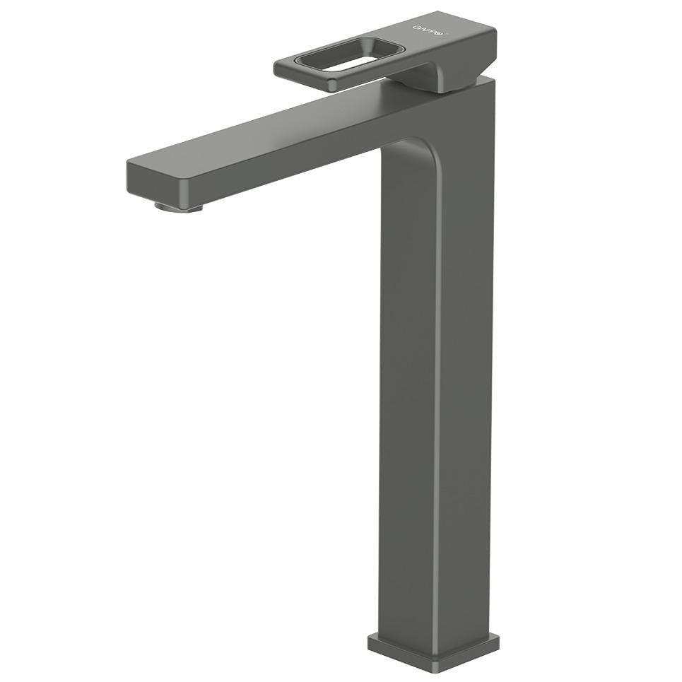 Смеситель для умывальника Gappo G1017-92 высокий однорычажный Графитовый (164451)