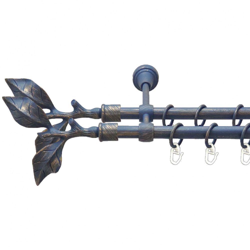 Карниз Orvit Листок двухрядный гладкий 300 см Золотой/Голубой (00-00009089)