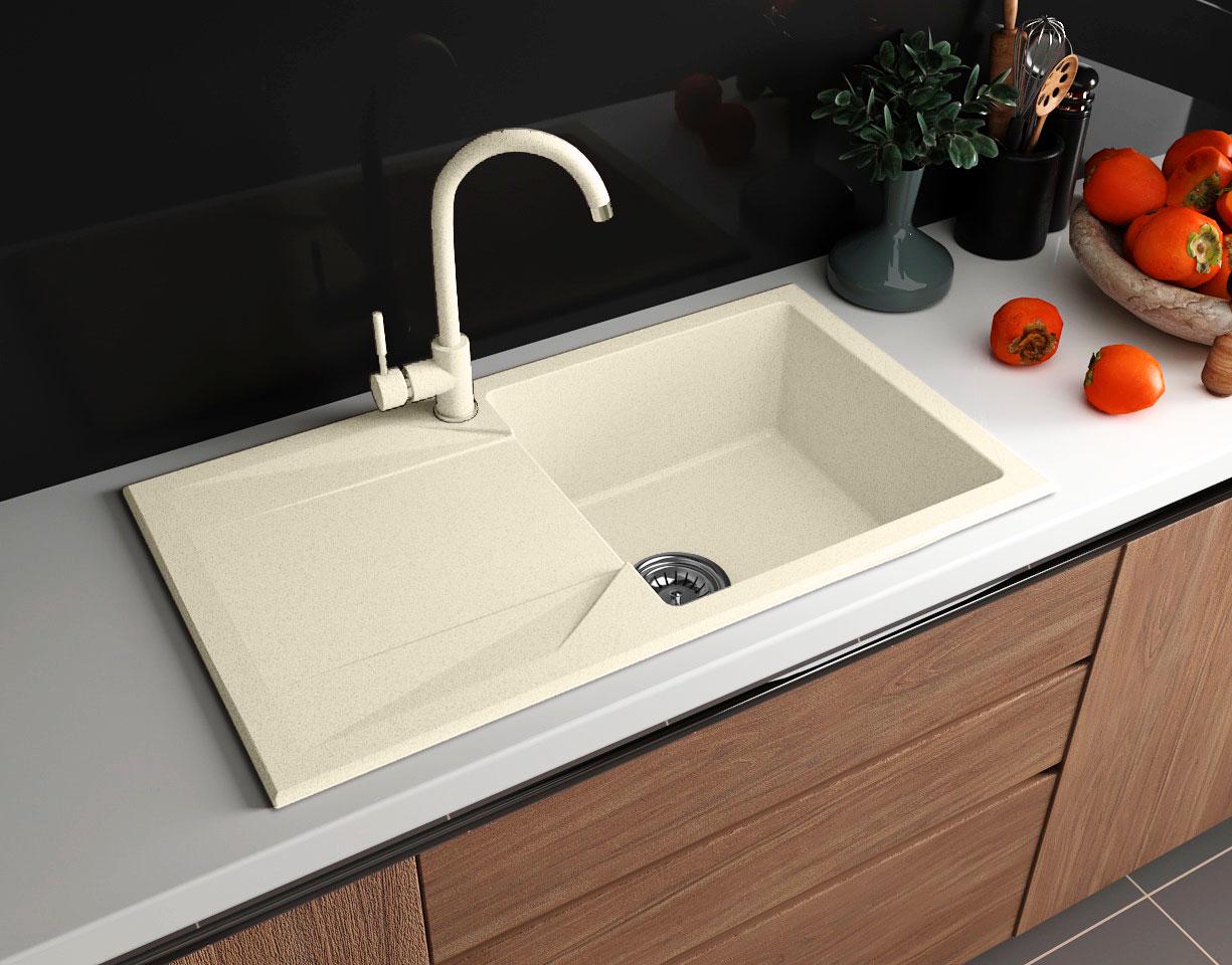 Мийка для кухні Stella Sanita гранітна Бежевий