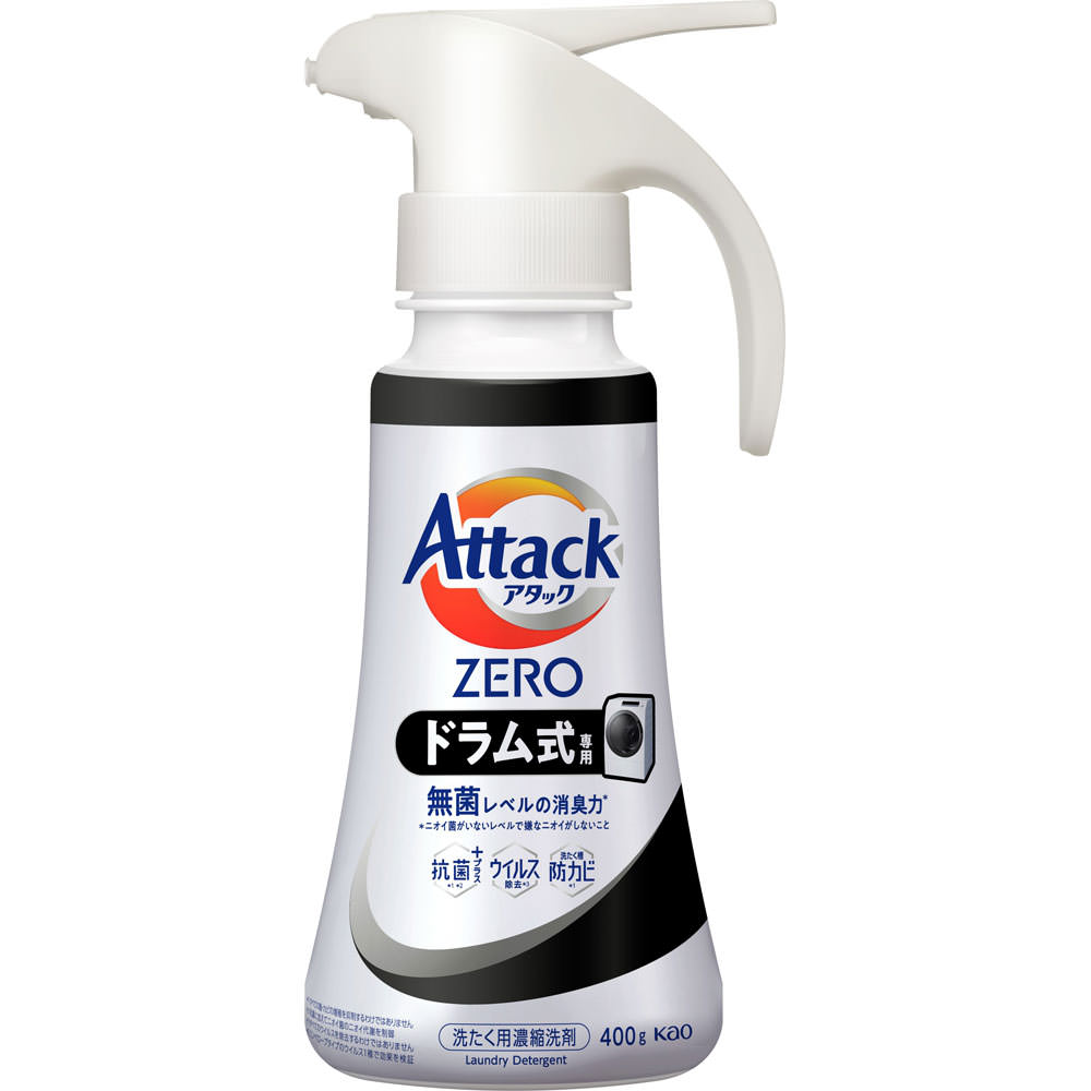 Засіб для прання рідкий барабанного типу Attack ZERO КАО спрей 400 г (435613)