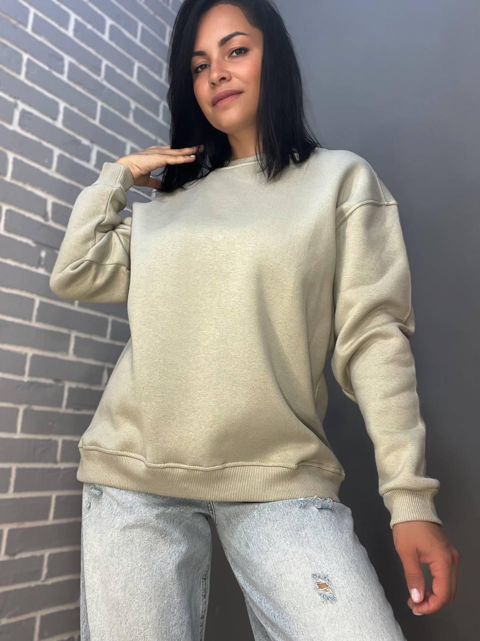 Свитшот женский PEPPER MINT 24-14 базовый простой удлиненный оверсайз M Темно-бежевый (944) Свитшот женский PEPPER MINT 24-14 базовый простой удлиненный оверсайз M Темно-бежевый (944)