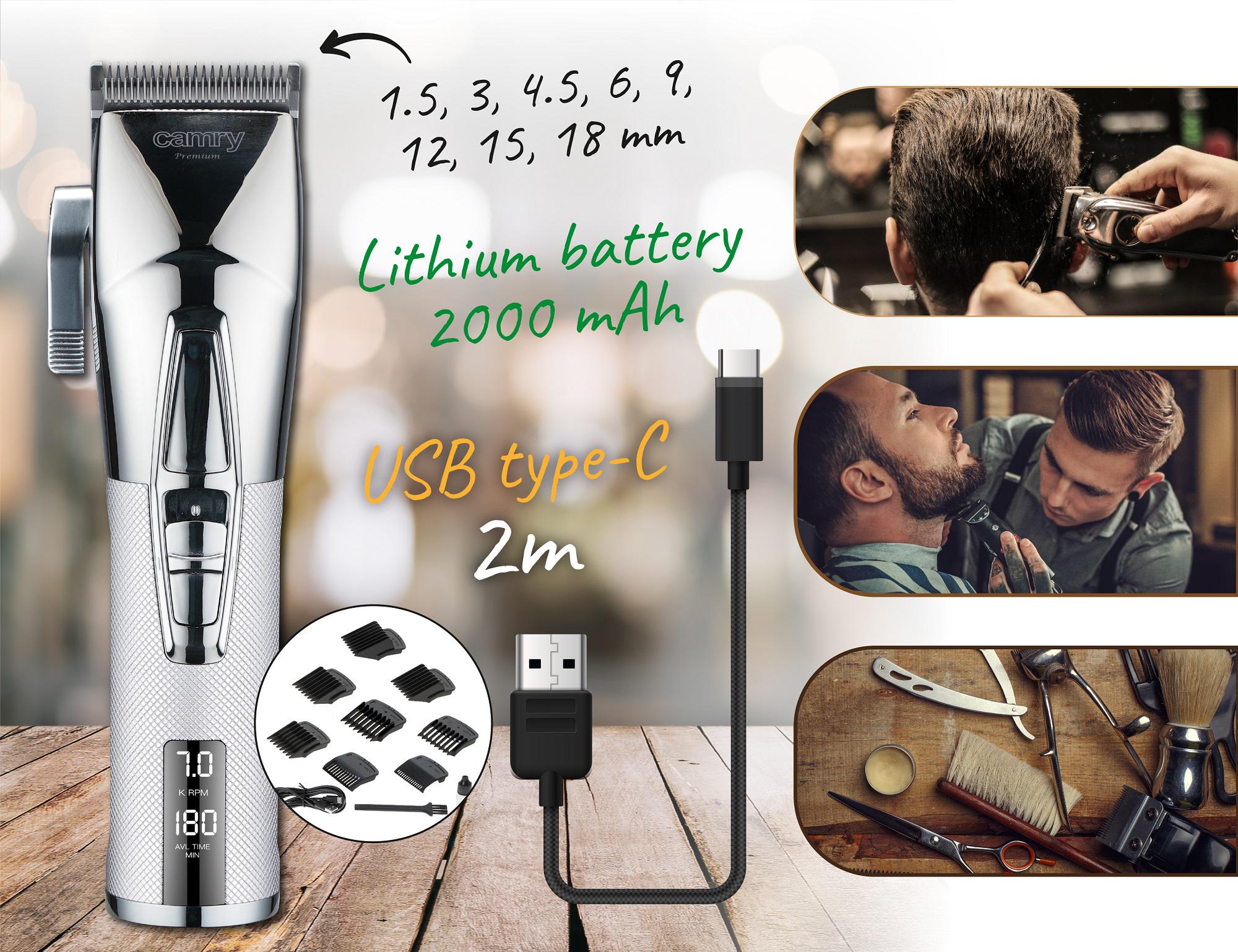 Машинка для стрижки Camry CR 2835 100 Вт USB - фото 10 Машинка для стрижки Camry CR 2835 100 Вт USB - фото 10