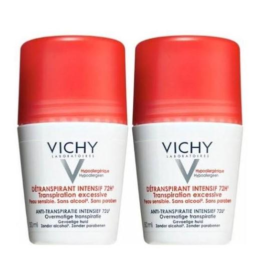 Набор шариковых дезодорантов-антиперспирантов интенсивных Vichy Stress Resist Deodorant для защиты в стрессовых ситуациях 2 шт.