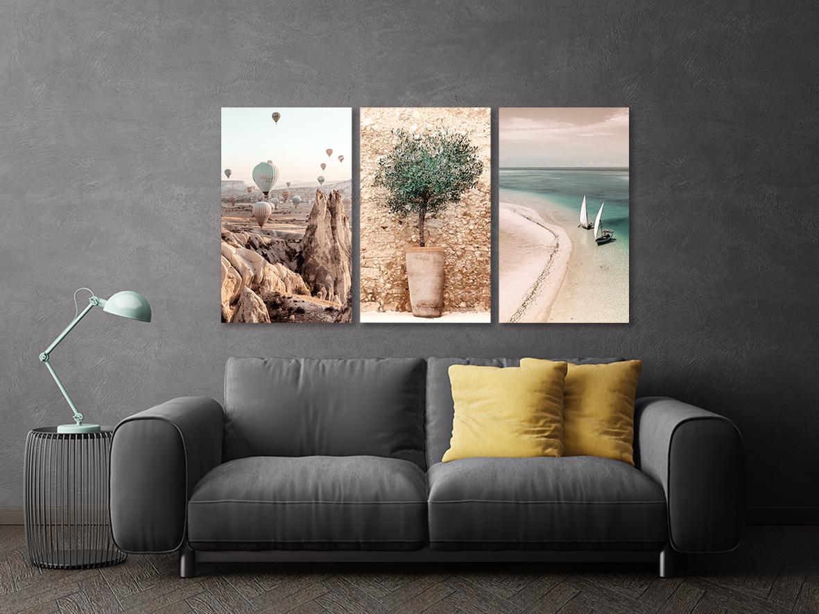 Картина модульная в гостиную/спальню Шар-Цветок_Море 100х150 см (Art-640_3_А) - фото 3