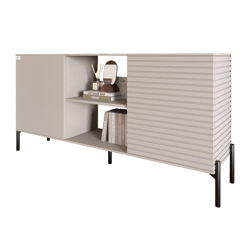 Комод открытый Lion Грей на черных металлических ножках Кашемир/Кашемир (000-000-2237) - фото 2 Комод открытый Lion Грей на черных металлических ножках Кашемир/Кашемир (000-000-2237) - фото 2