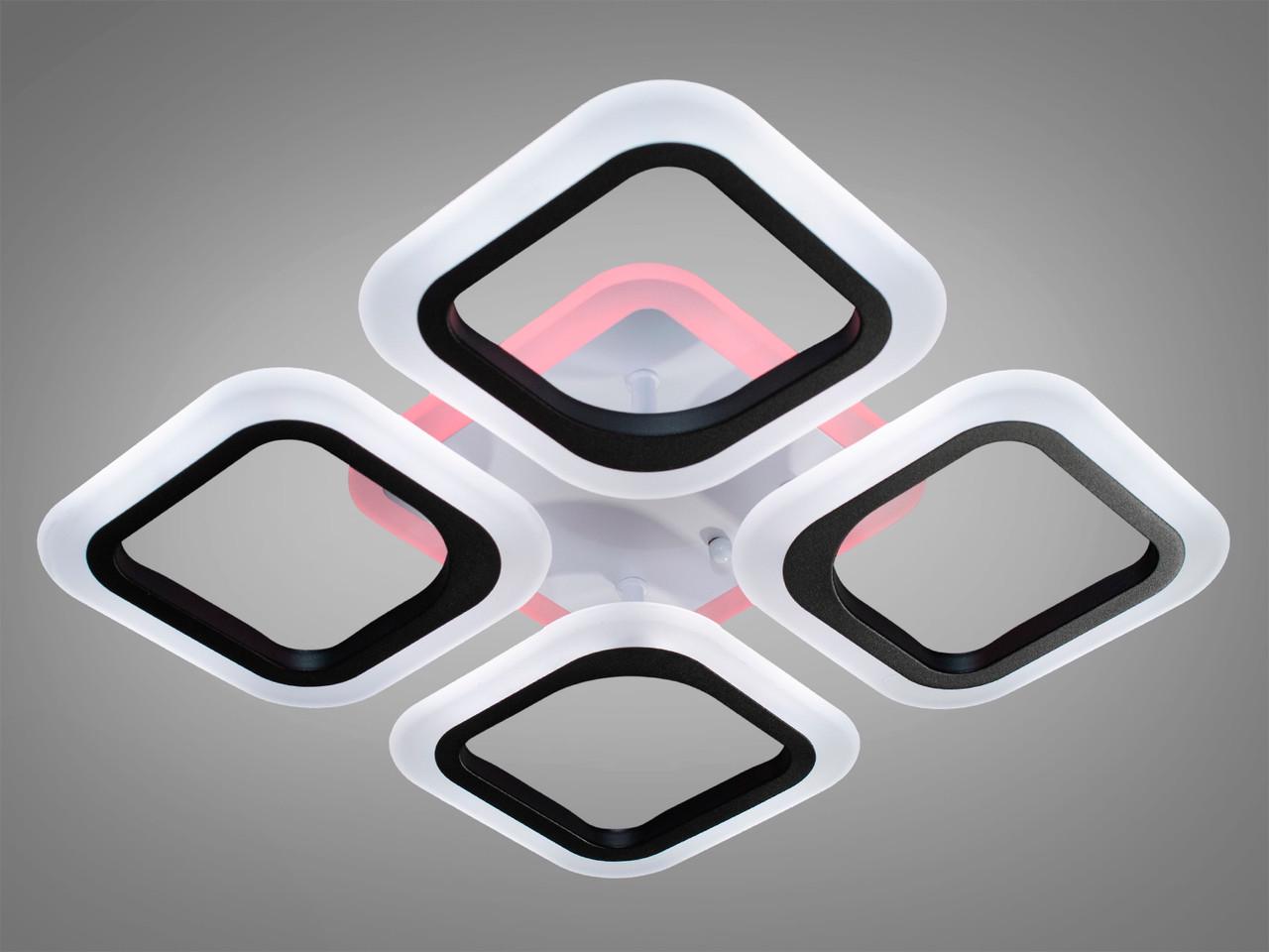 Люстра LED на кухню с пультом AS8060-4BK-LS 55W на 8 м2 Черный (1711404573) - фото 2 Люстра LED на кухню с пультом AS8060-4BK-LS 55W на 8 м2 Черный (1711404573) - фото 2