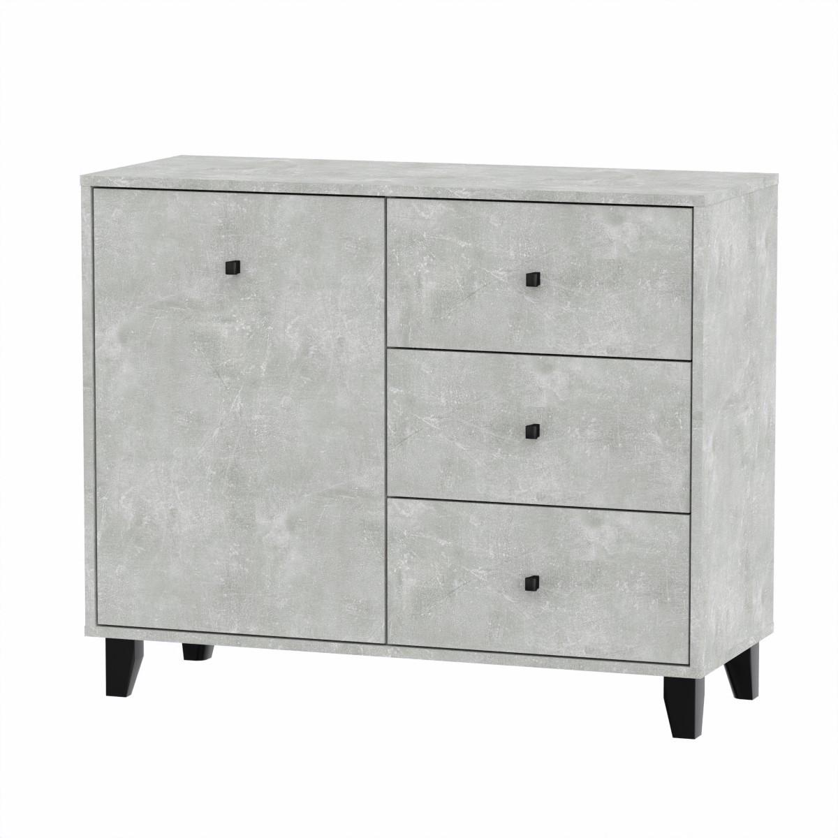 Комод Компаніт з шухлядами та дверцятами 100х40х82 см Ательє світлий (26932687) - фото 1 Комод Компаніт з шухлядами та дверцятами 100х40х82 см Ательє світлий (26932687) - фото 1