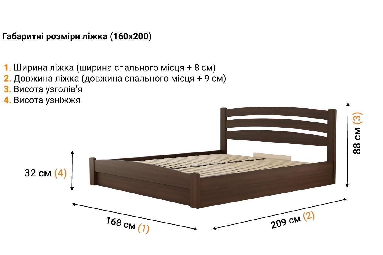 Кровать MUNGER Мерлинда с подъемным механизмом и бук ламелями 4,5 см 140х200 см Белый (9071271) - фото 7