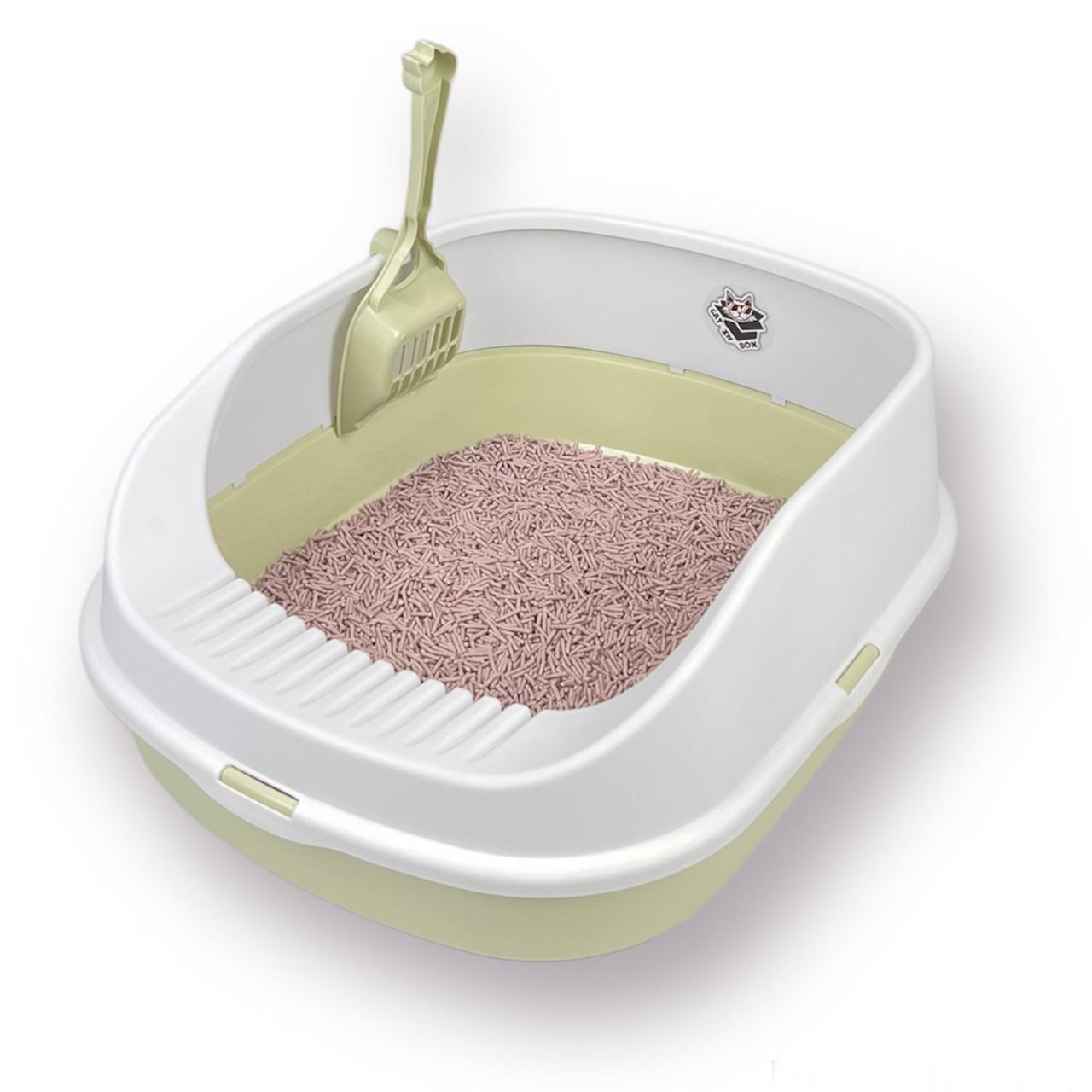 Лоток для котов CAT IN BOX с лопаткой 48х38х20 см Зеленый (18553034) - фото 3 Лоток для котов CAT IN BOX с лопаткой 48х38х20 см Зеленый (18553034) - фото 3