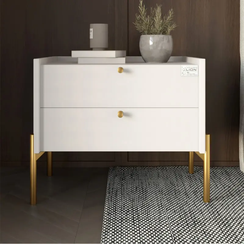 Тумба приліжкова Lion Wood золоті ножки Німфея альба (Lion-041357) - фото 1 Тумба приліжкова Lion Wood золоті ножки Німфея альба (Lion-041357) - фото 1