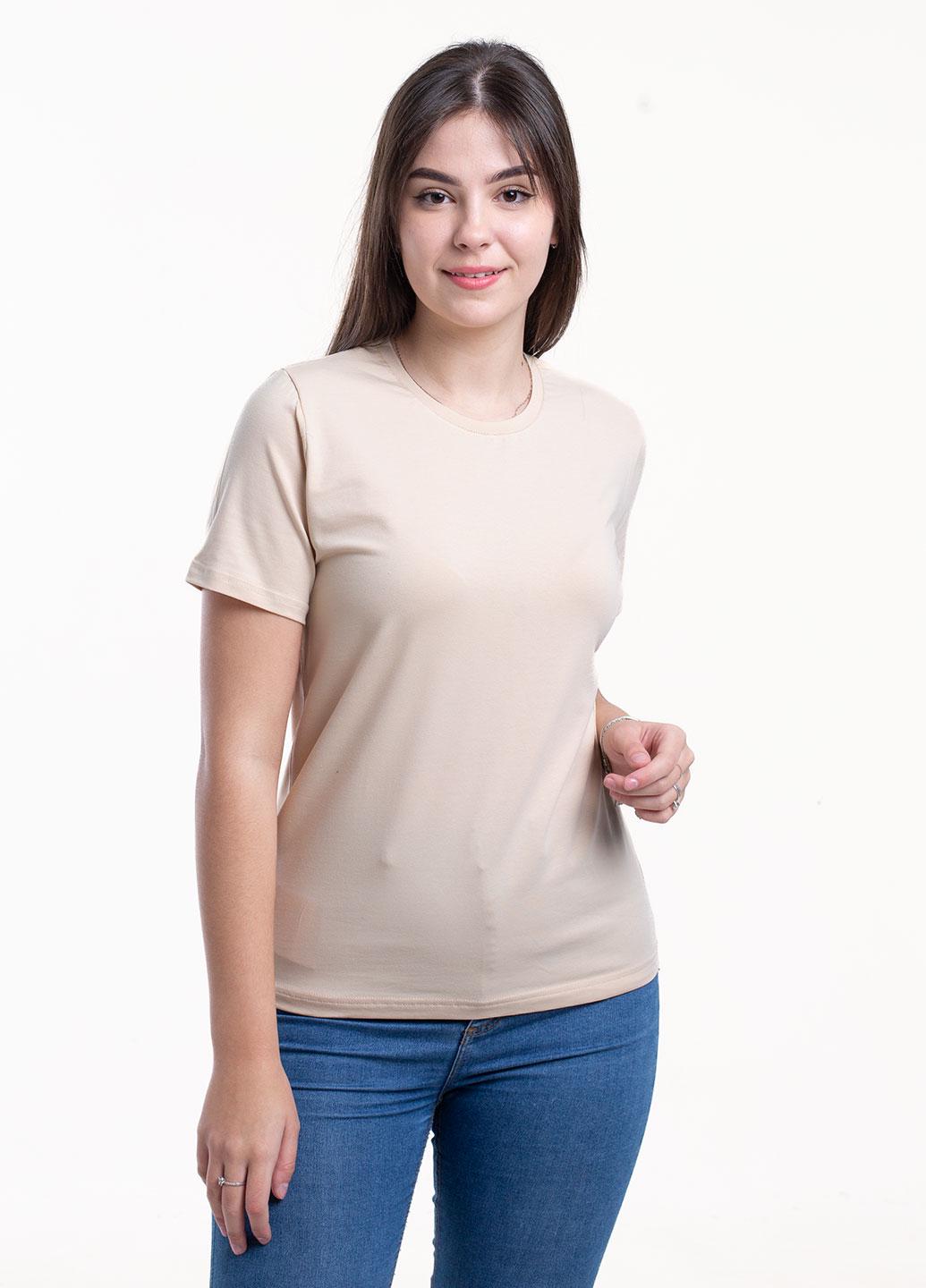 Футболка женская Наталюкс XL Бежевый (4123574121351)