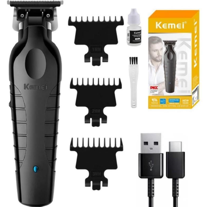 Машинка аккумуляторная для стрижки Kemei KM-2299 с USB зарядкой/триммер 3в1 и с насадками (2390000001) - фото 11