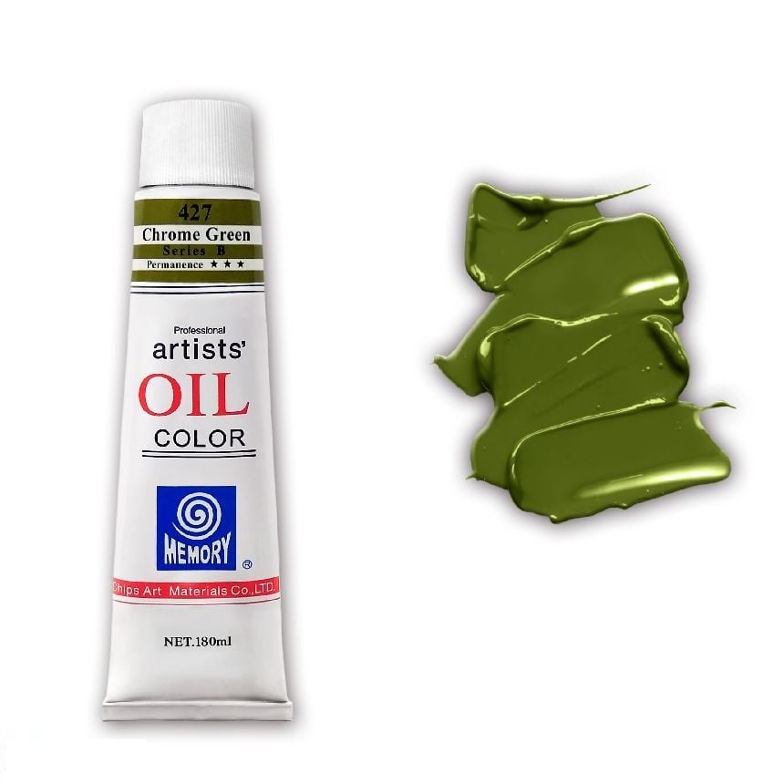 Краска масляная Memory professional 180 мл Зеленый хромовый
