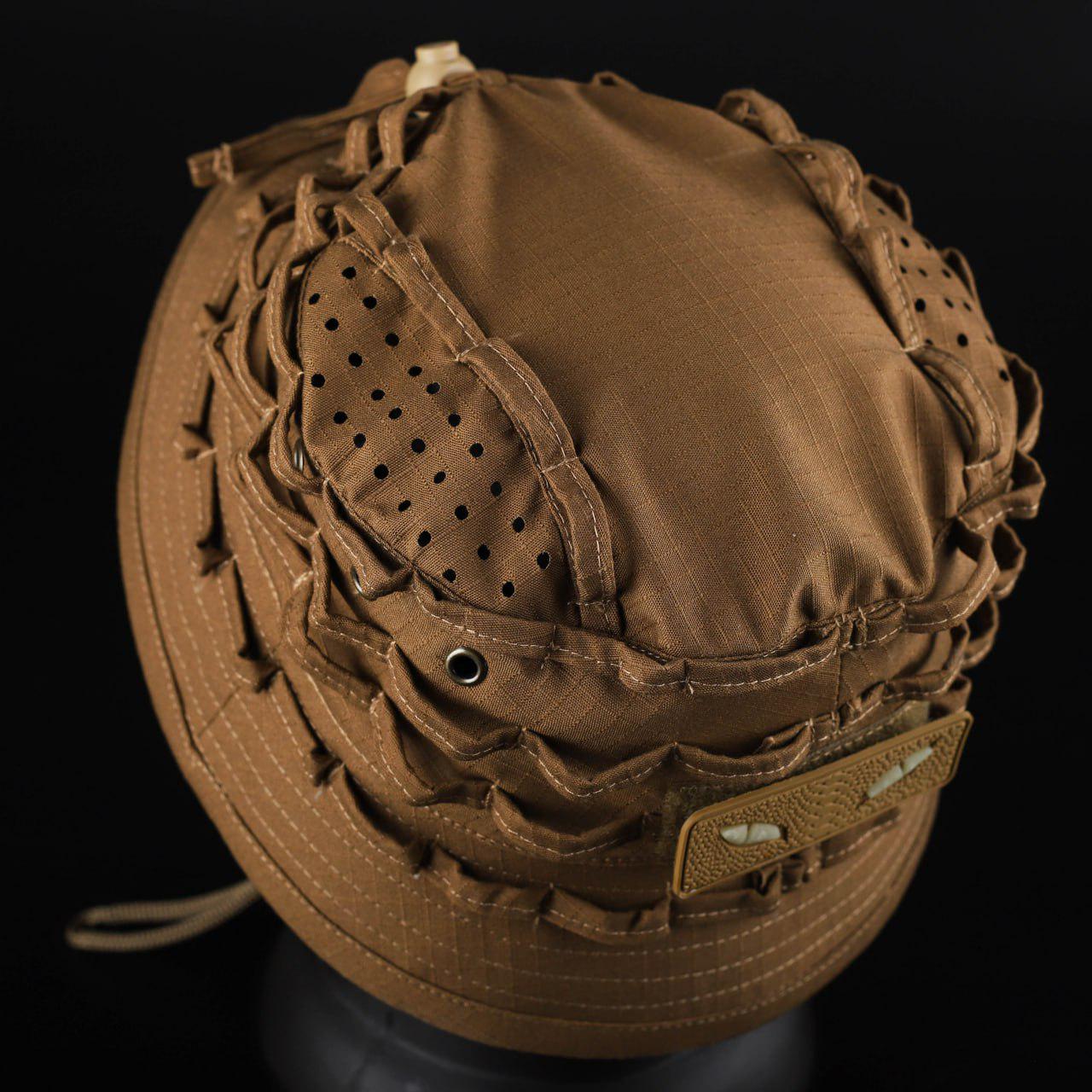 Панама военная рип-стоп FCT Design Хантер с фиксатором велкро р. 58 Койот - фото 6 Панама военная рип-стоп FCT Design Хантер с фиксатором велкро р. 58 Койот - фото 6