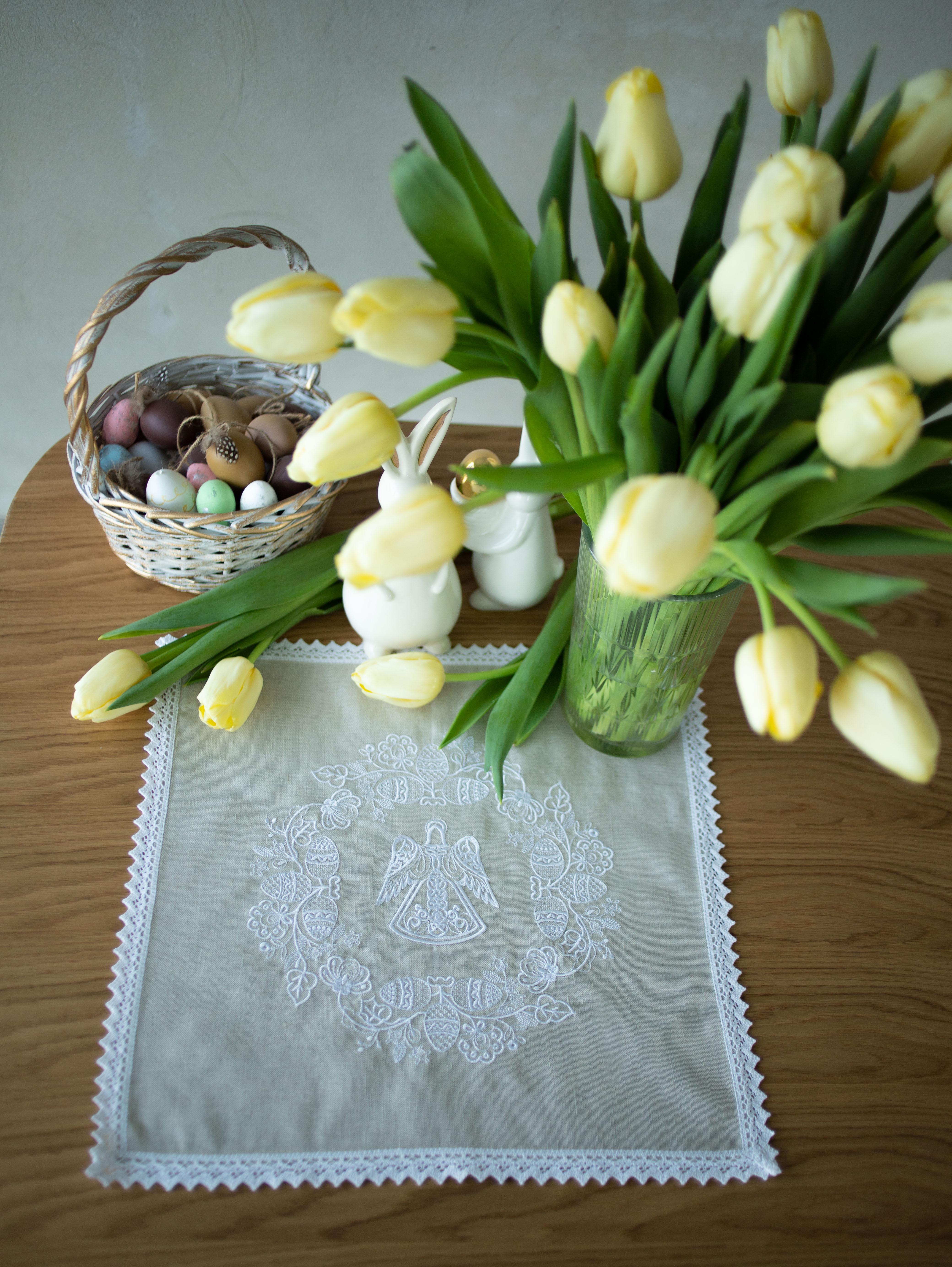 Серветка великодня Едельвіка 45х45 см Бежевий (06-24/08)