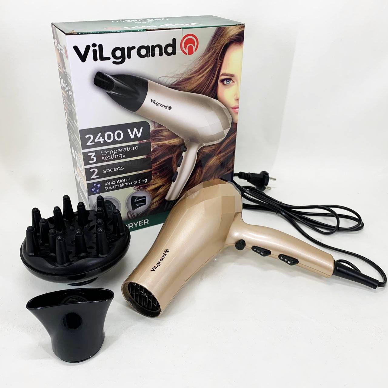 Фен ViLgrand VHD 2424TI Бежевий (13352454)