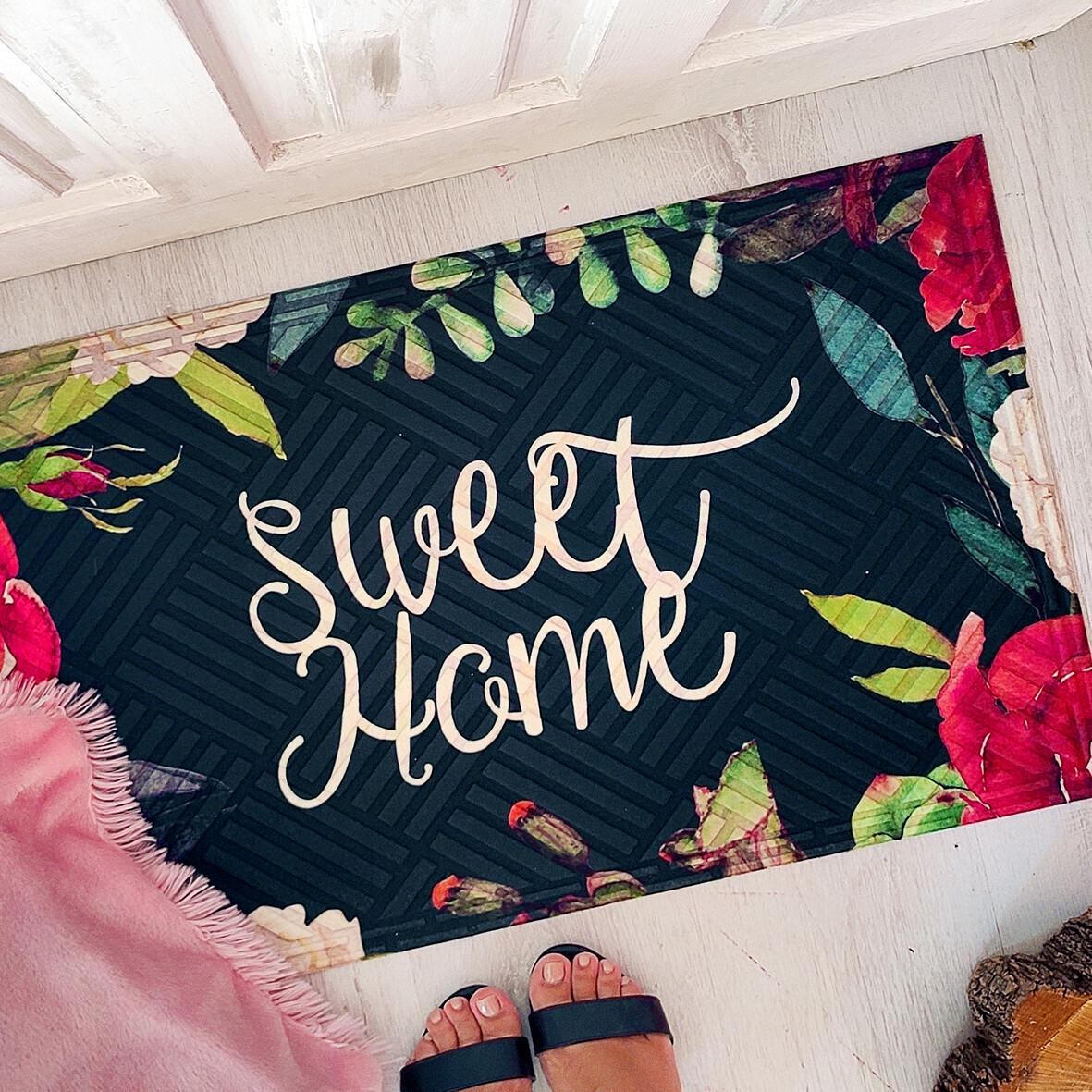Коврик придверный с принтом Sweet home